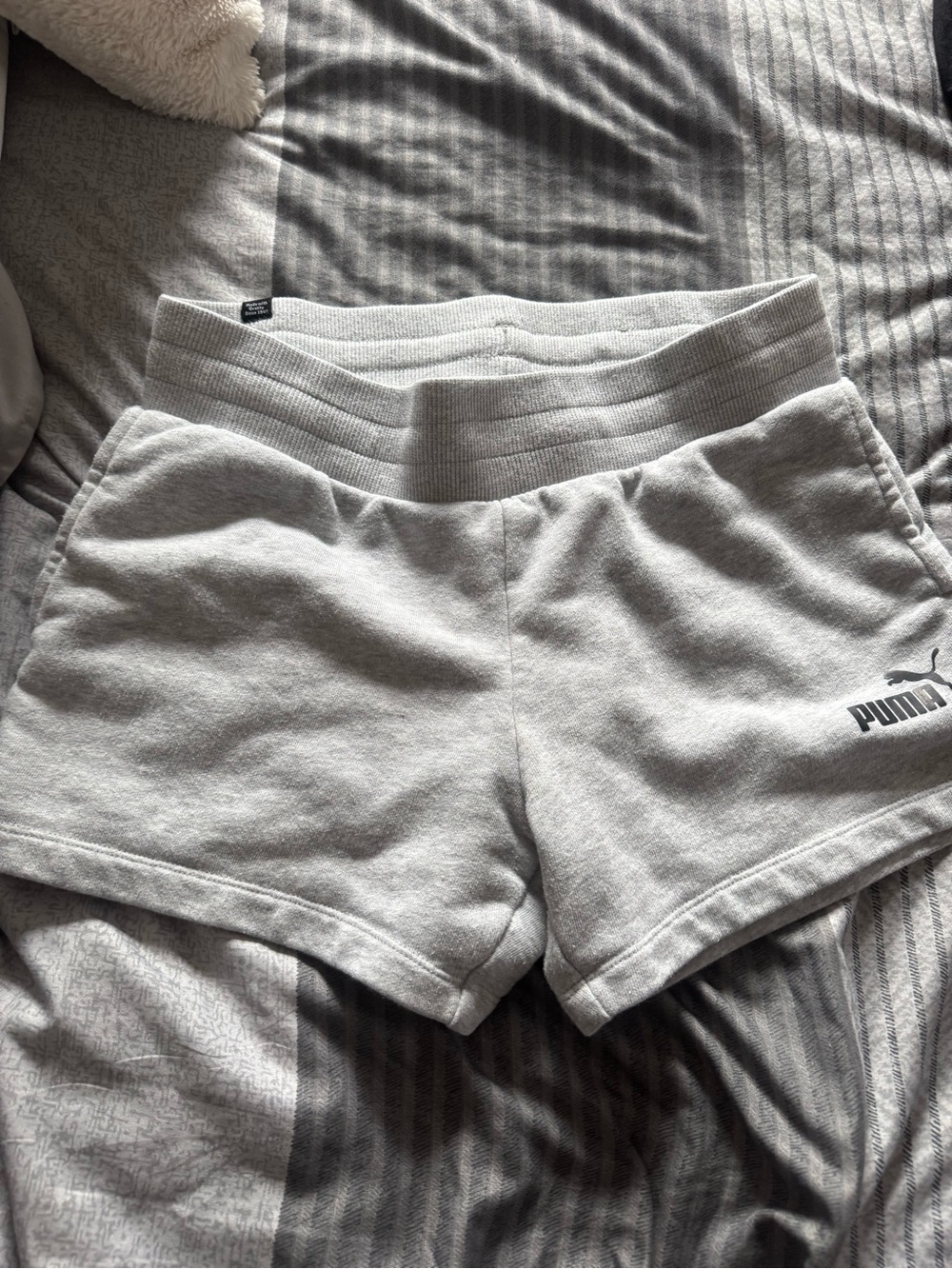 Puma Women's Light Gray Athletic Shorts